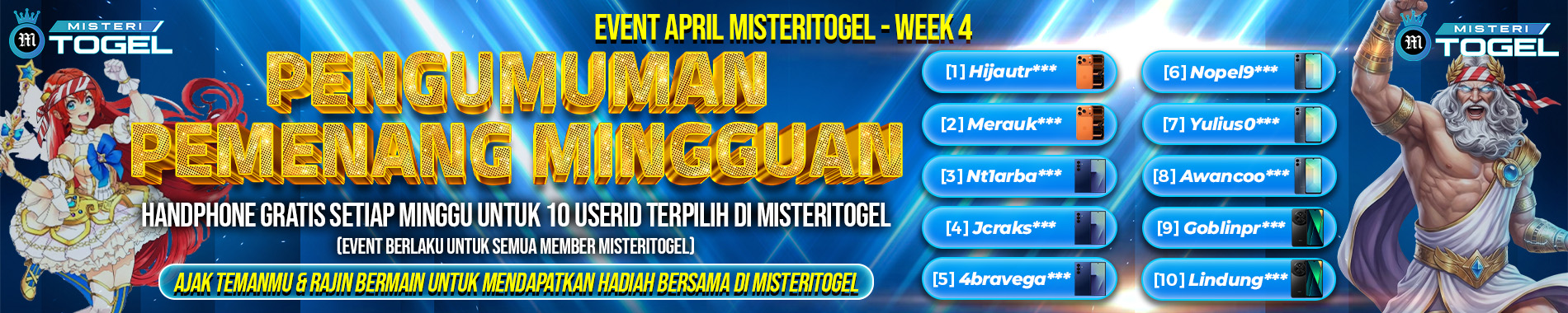 Pemenang Event Minggu 4 April